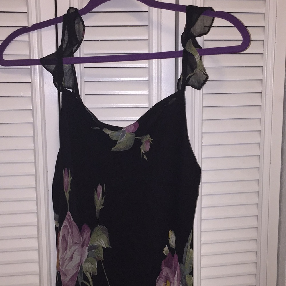 Black dress with flowers